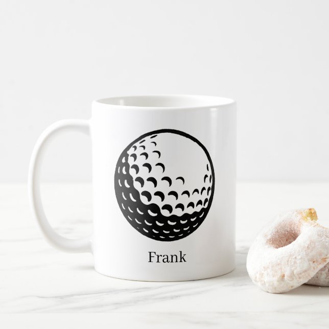 Caneca De Café Bola de Golfe Personalizada (Com Donut)
