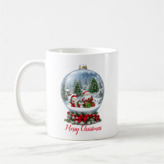 Caneca De Café Bola de Natal cristalina