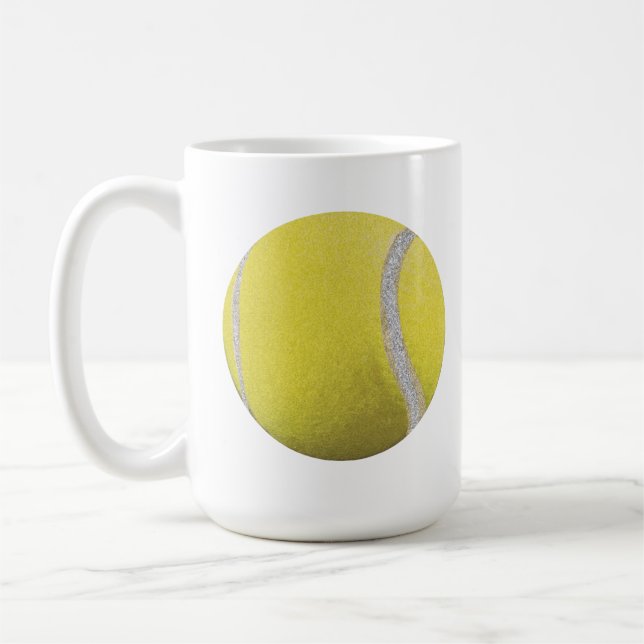 Caneca De Café Bola de Tênis Amarelo Moderna (Esquerda)