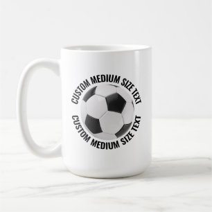 Caneca De Café Bola de Tênis de Texto Personalizado Médio 425g Pe