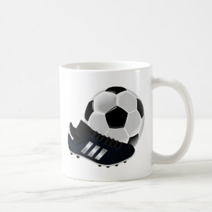 Caneca De Café Bola e Sapato de Futebol