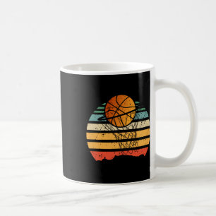 Caneca De Café Bola No Cesto De Basquete Jogador De Esporte Vinta