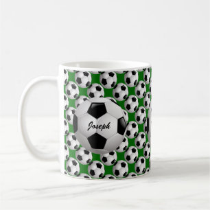 Caneca De Café Bola Personalizada de Futebol no Padrão de Futebo