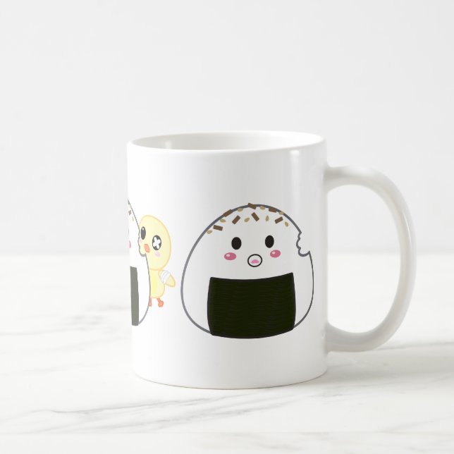 Caneca De Café Bolas de arroz de Kawaii "Onigiri" (Direita)