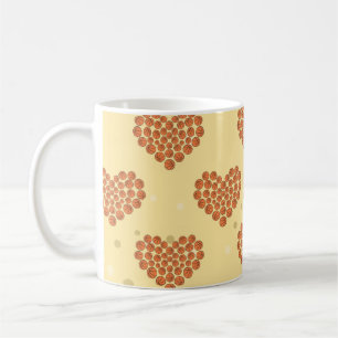Caneca De Café Bolas De Basquete Em Formas Cardíacas Sem Olhos Pa