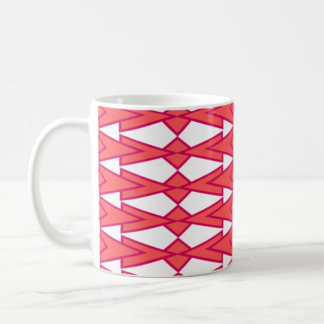 Caneca De Café Bolas de Café Vermelhas e Rosa (Esquerda)