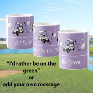 Caneca De Café Bolas de Golfe Roxas Divertidas e Mensagem Persona