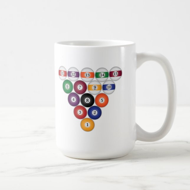 Caneca De Café Bolas de piscina / Bilhares: Lâmpadas (Direita)