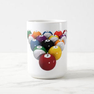 Caneca De Café Bolas de Sinuca / Bilhar: Modelo 3D: