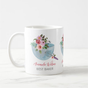 Caneca De Café Bolas Florais Personalizadas e Panelas de Whisker