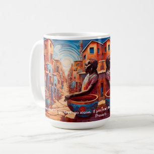 Caneca De Café Bold African Abstrato Art African Proverbs