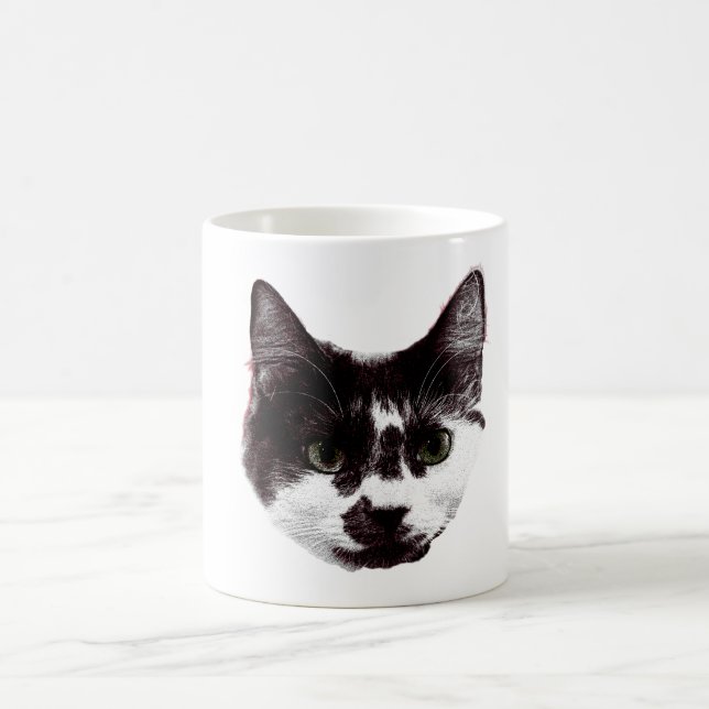 Caneca De Café Bold Cat Gaze | Ink Style Mug (Centro)