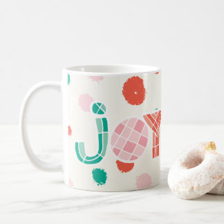 Caneca De Café Bold Chunky Geométrico Joy Dots Colorful Modern