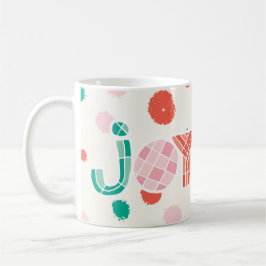 Caneca De Café Bold Chunky Geométrico Joy Dots Colorful Modern