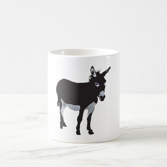 Caneca De Café Bold Donkey Silhouette Animal (Criador carregado)