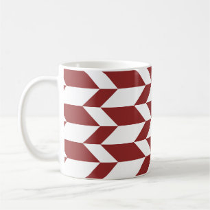 Caneca De Café Bold Duas Setas Clínicas com Traço Vermelho Branco
