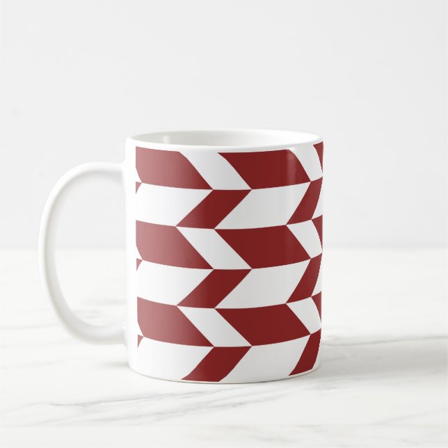 Caneca De Café Bold Duas Setas Clínicas com Traço Vermelho Branco (Esquerda)
