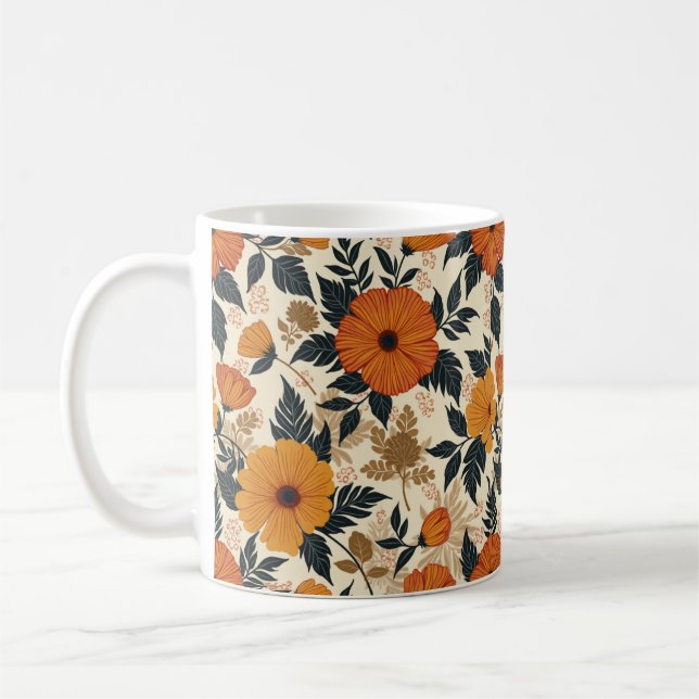 Caneca De Café Bold Floral Geometria Mug (Esquerda)