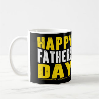 Caneca De Café Bold Happy Father's Day Typographic Coffee Mug