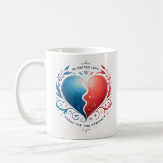 Caneca De Café Bold Heart Energy - Moderna Design Simbólica de Mu