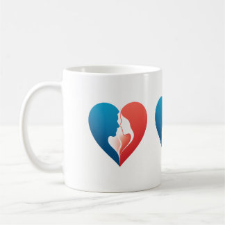 Caneca De Café Bold Heart Energy - Moderna Design Simbólica de Mu