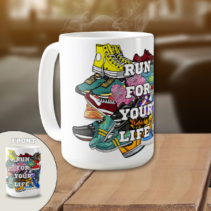 Caneca De Café Bold Pop Art Runner Jogger