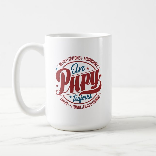Caneca De Café Bold Retro Papy Circle Typography (Esquerda)