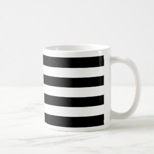 Caneca De Café Bold Simple Black and White Stripes