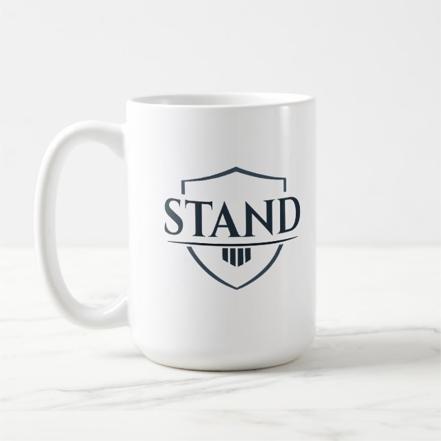 Caneca De Café Bold “STAND” Inspirational Christian Mug (Esquerda)