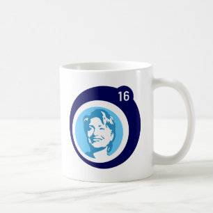 Caneca De Café bolha azul de hillary clinton