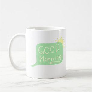 Caneca De Café Bolha de Fala Bom Dia Sol