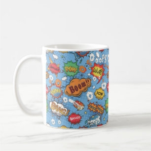 Caneca De Café Bolhas de Expressão de Cartoon Coloridas