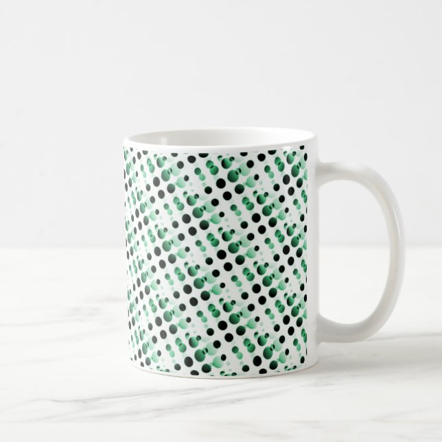 Caneca De Café Bolhas de Retro Mug, Verde De Véu (Direita)