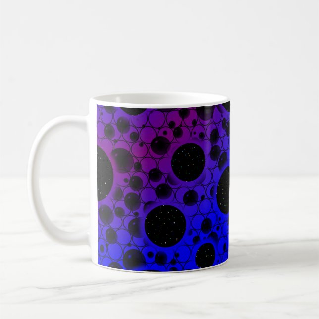 Caneca De Café Bolhas Espaciais - Azul/Roxo (Esquerda)