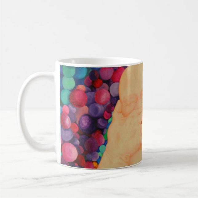 Caneca de café Bolhas estampa extra grande (Esquerda)