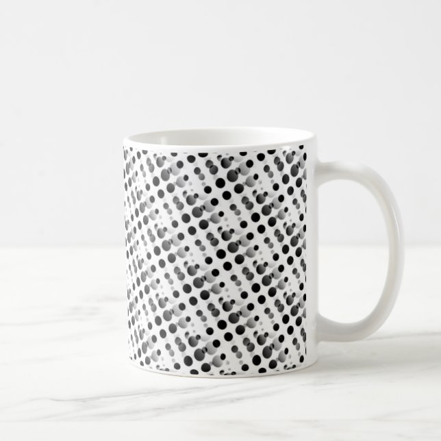 Caneca De Café Bolhas Retro Mug, Cinzas Metálicas (Direita)
