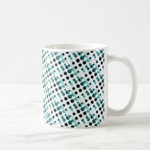 Caneca De Café Bolhas retros caneca, cerceta