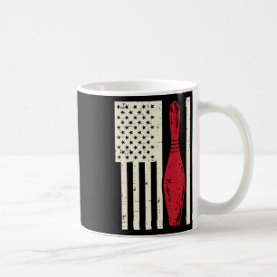 Caneca De Café Boliche de Bandeira dos Estados Unidos em Vintage