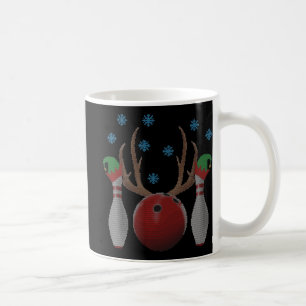 Caneca De Café Boliche de Diversão de Natal Feia, Elf Hat Xmas Re