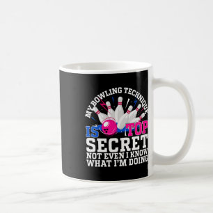Caneca De Café Boliche Engraçada Boliches Homens Minha Técnica De