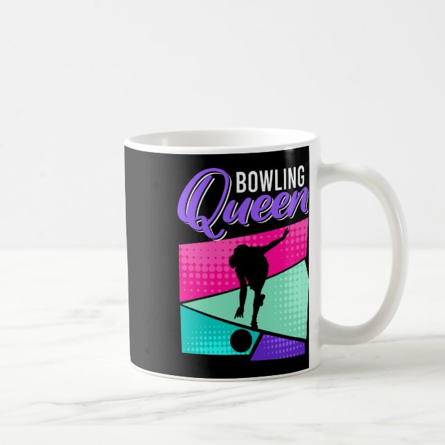 Caneca De Café Boliche Engraçada Dizendo Boliche Rainha Mulheres  (Direita)