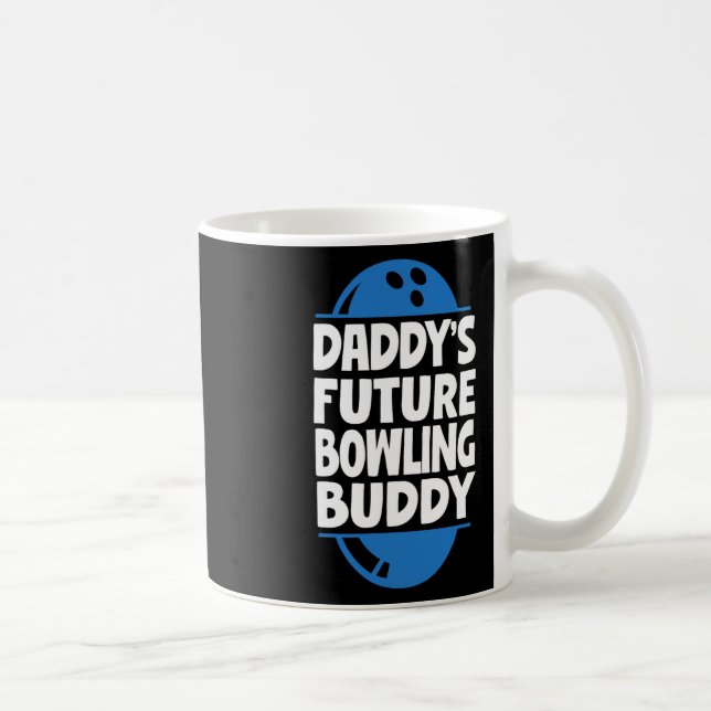 Caneca De Café Boliche engraçada Toddler Pai Futuro Boliche Buddy (Direita)