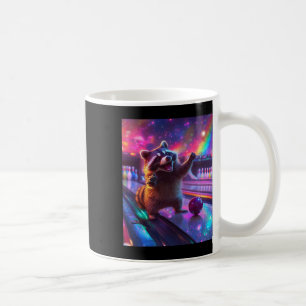 Caneca De Café Boliche Fantasycore Raccoon Engraçado
