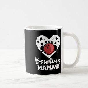Caneca De Café Boliche Mamaw Heart Engraçado Bowler Mamaw