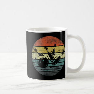 Caneca De Café Boliche Oferece Bola de boliche Retrosolar Silhuet