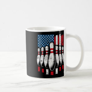 Caneca De Café Boliche Patriótica de Bandeira Americana