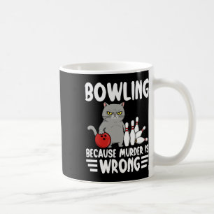 Caneca De Café Boliche Porque Assassinato é Errado Gato Divertido