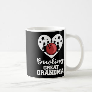 Caneca De Café Boliche Vovó do coração Engraçado Excelente de Bow