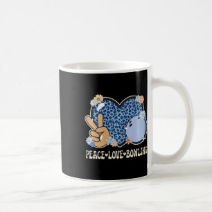 Caneca De Café Boliches De Amor Pela Paz Sobrevoam Meninas Impres