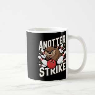 Caneca De Café Boliches Engraçadas - Anotter Strike Otter